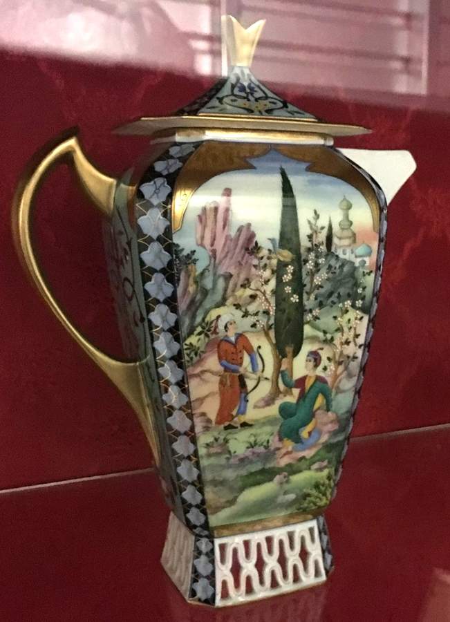 Miniature Persanes Chocolate Pot & Lid by Herend-1