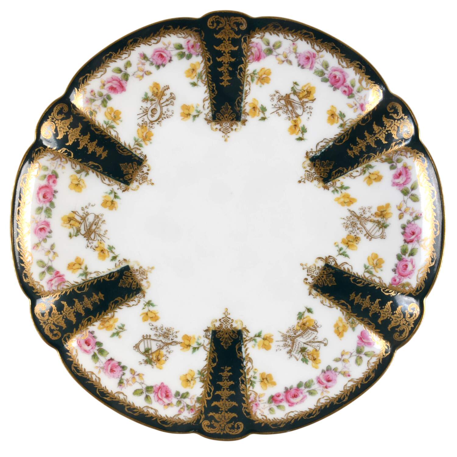 H3631 Dark Green Salad Plate by Haviland-1