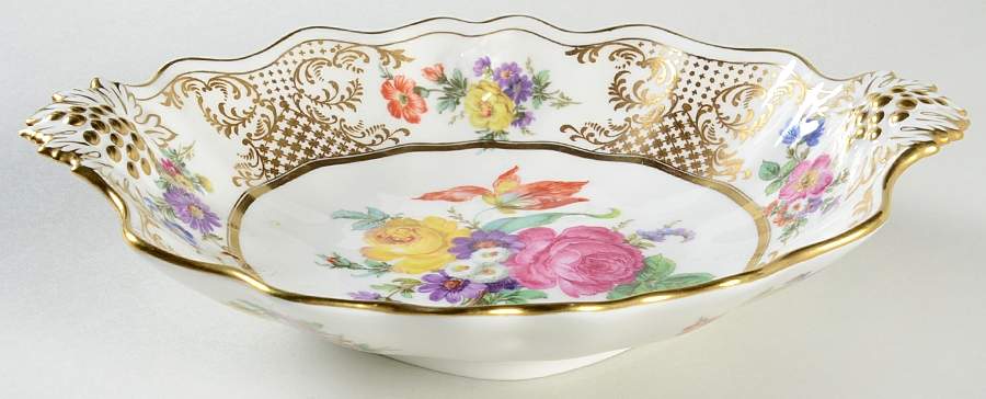 Old Meissen 9" Oblong Sweet Meat Dish by Hammersley-1