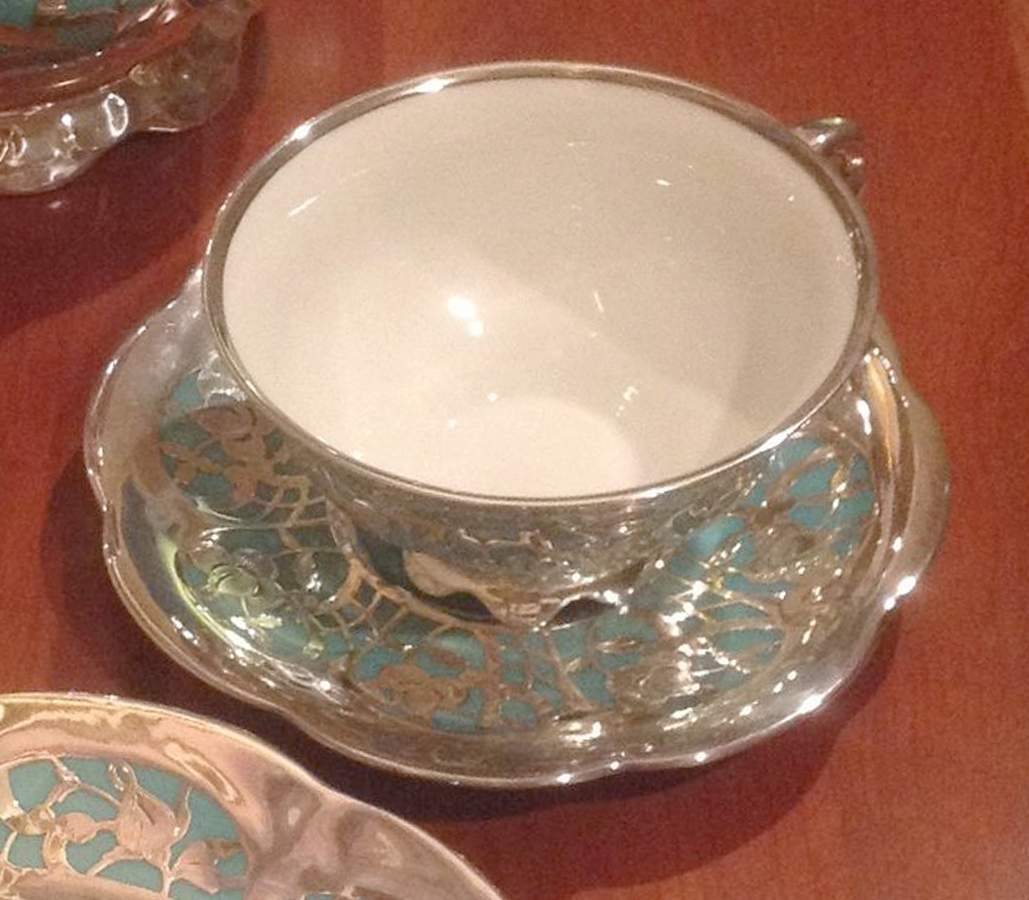 HUT2445 Footed Cup & Saucer Set by Hutschenreuther-1