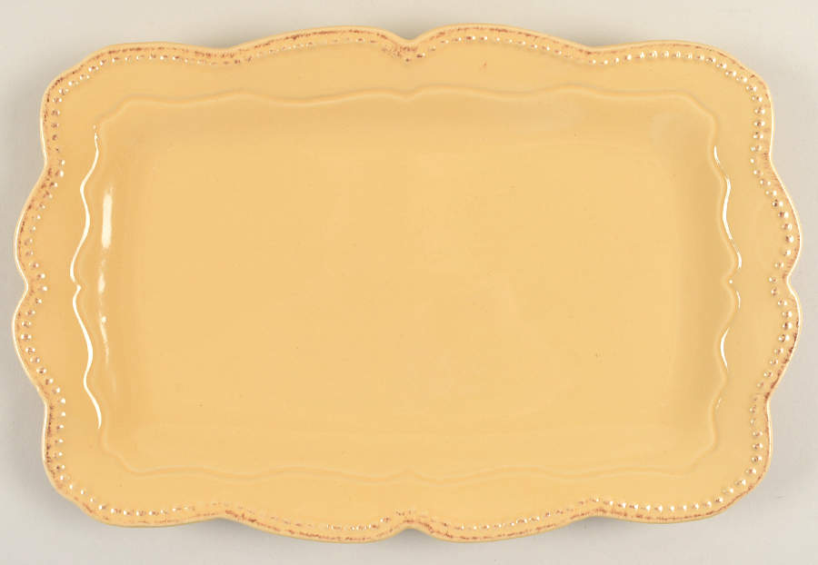 Capri Buttercup 14" Rectangular Serving Platter by Home Accents-1