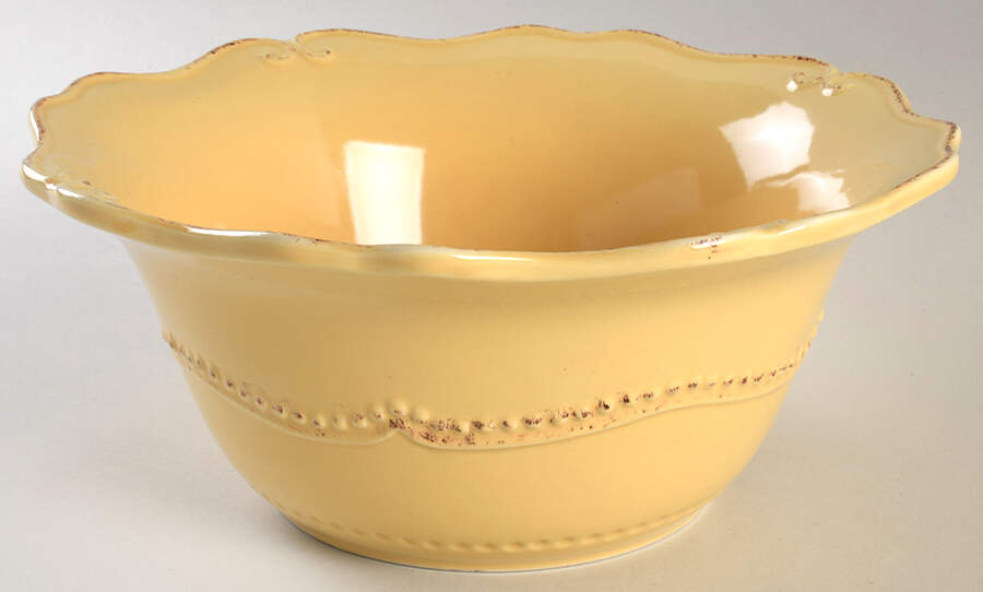 Capri Buttercup 9" Round Serving Bowl by Home Accents-1