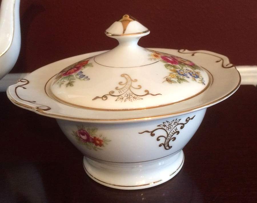 HIR96 Sugar Bowl & Lid by Hira China-1