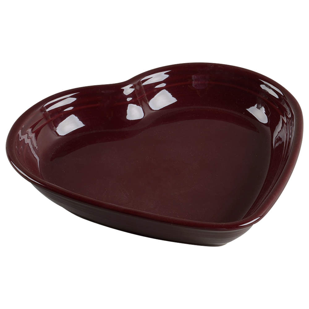 Fiesta Claret (Intro 2016) 9" Heart Shaped Bowl by Homer Laughlin -1