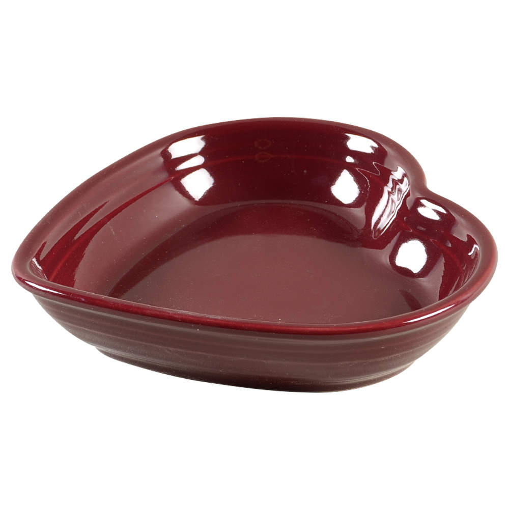 Fiesta Claret (Intro 2016) 7" Heart Shaped Bowl by Homer Laughlin -1