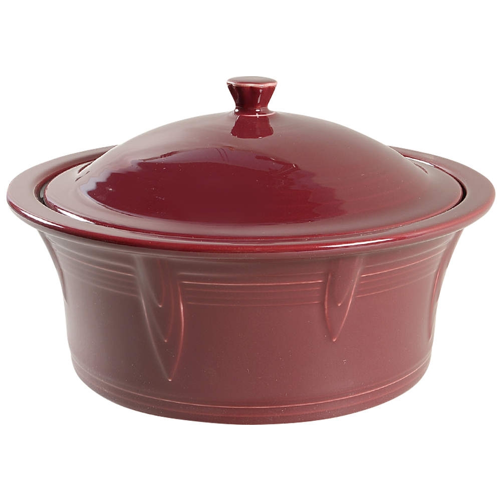 Fiesta Claret (Intro 2016) 2.5 Qt Round Covered Casserole by Homer Laughlin -1