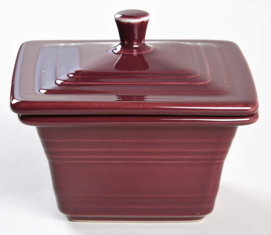 Fiesta Claret (Intro 2016) Square Box & Lid by Homer Laughlin -1