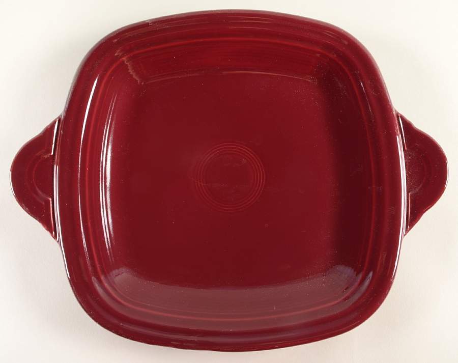 Fiesta Claret (Intro 2016) Handled Square Tray by Homer Laughlin -1