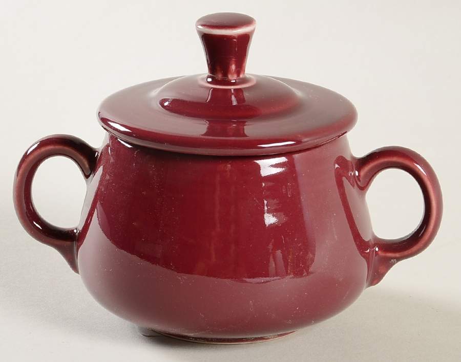 Fiesta Claret (Intro 2016) Sugar Bowl & Lid by Homer Laughlin -1