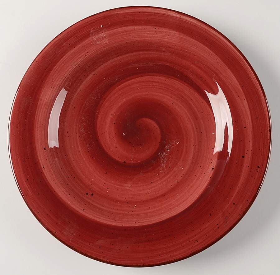 Twist Burgundy Dinner Plate by Hausenware-1
