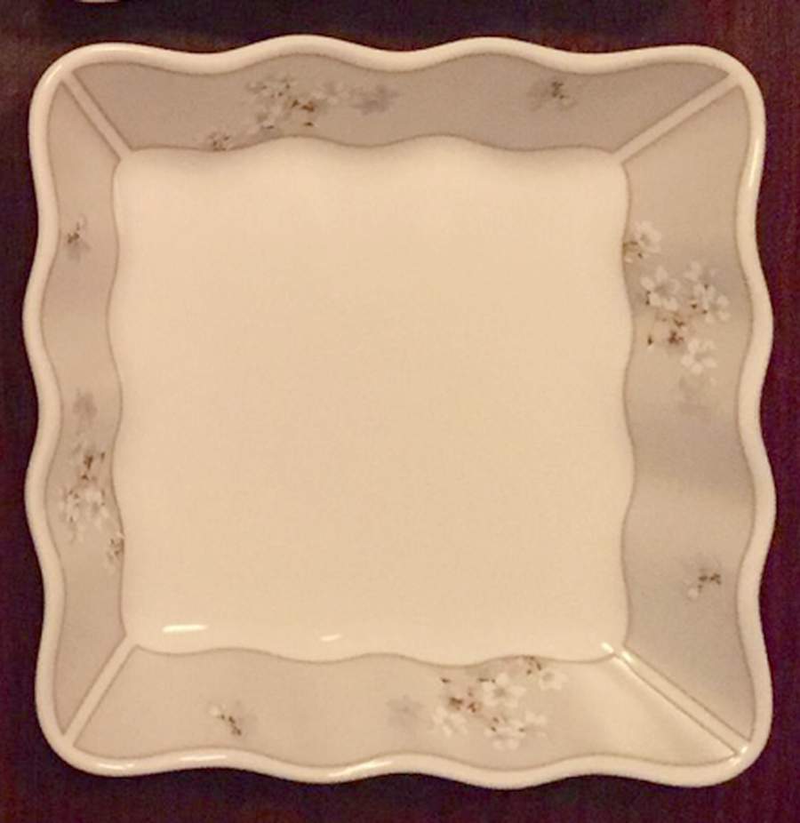 Esther Blue Square Canape Plate by Hankook-1