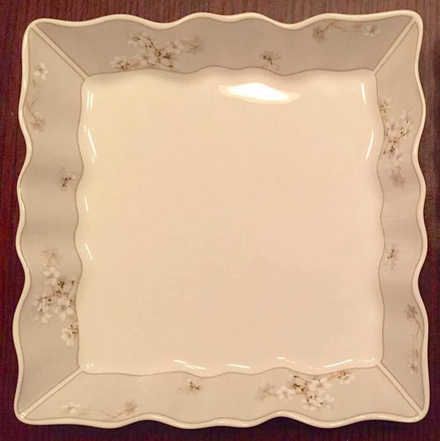 Esther Blue Square Canape Serving Plate by Hankook-1
