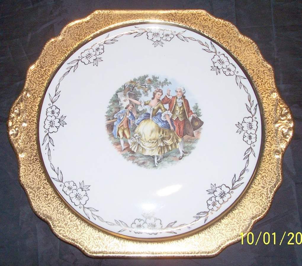 HMU16 Square Handled Cake Plate by Hampton China-1