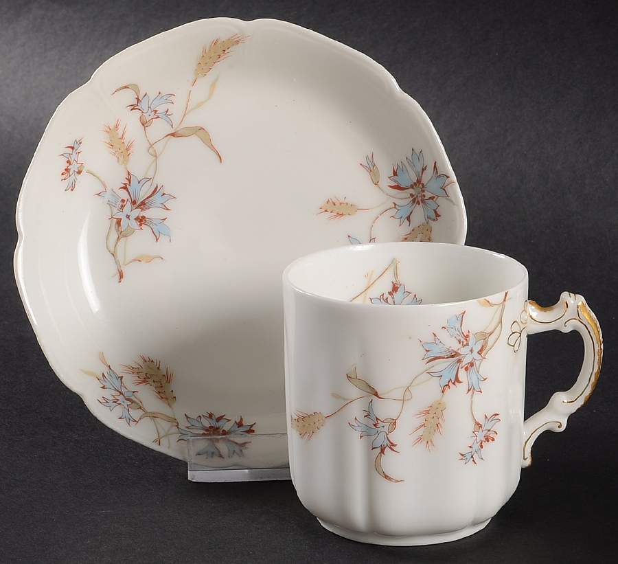 Schleiger 73-9 Flat Demitasse Cup & Saucer Set by Haviland-1