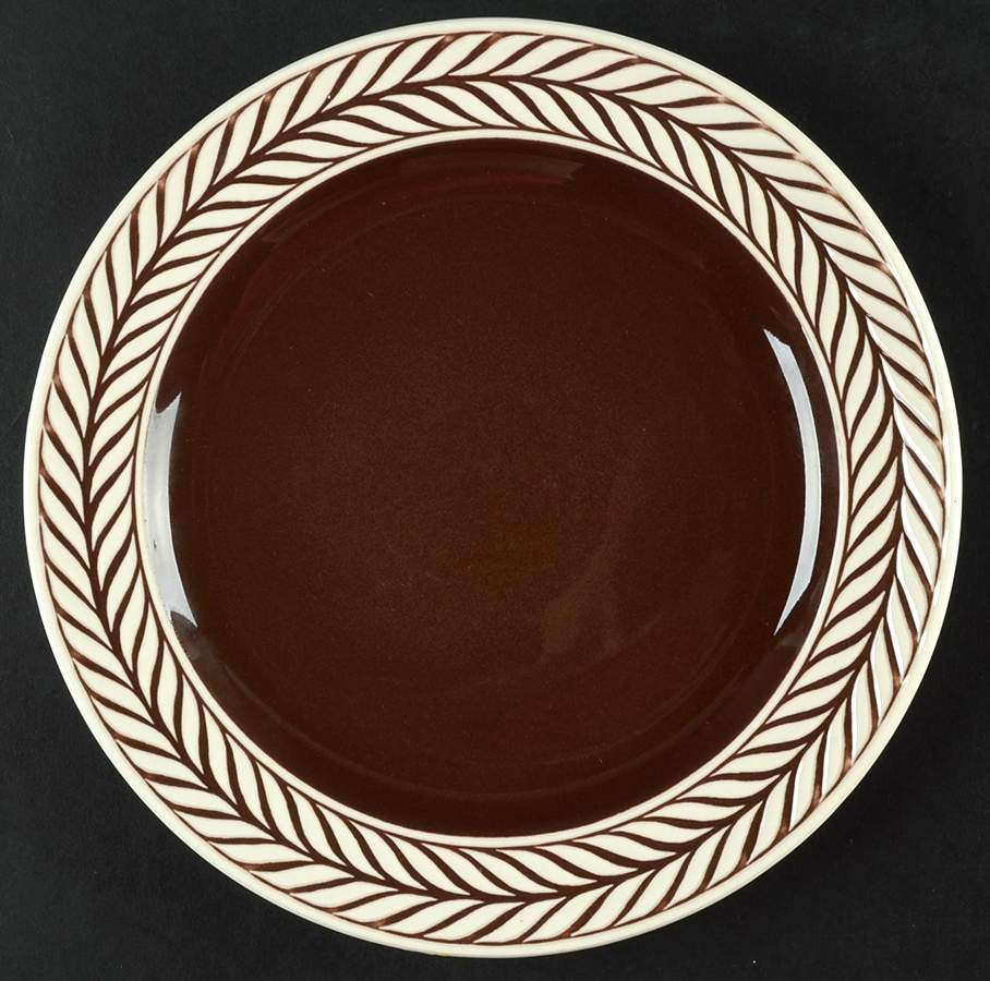 Laurelton Brown Salad Plate by Harker-1