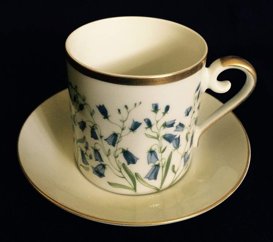 Campanula Rotundifolia Flat Demitasse Cup & Saucer Set by Hackefors-1