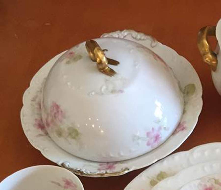 Schleiger 227-8 Round Covered Butter by Haviland-1