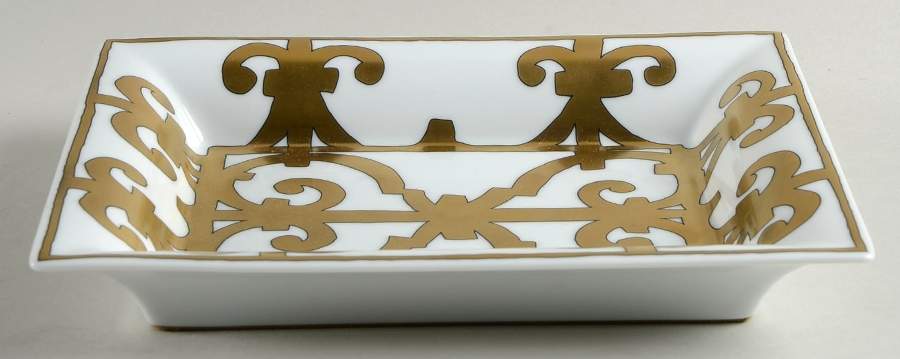 Balcon du Guadalquivir Gold 8" Rectangular Tray by Hermes-1