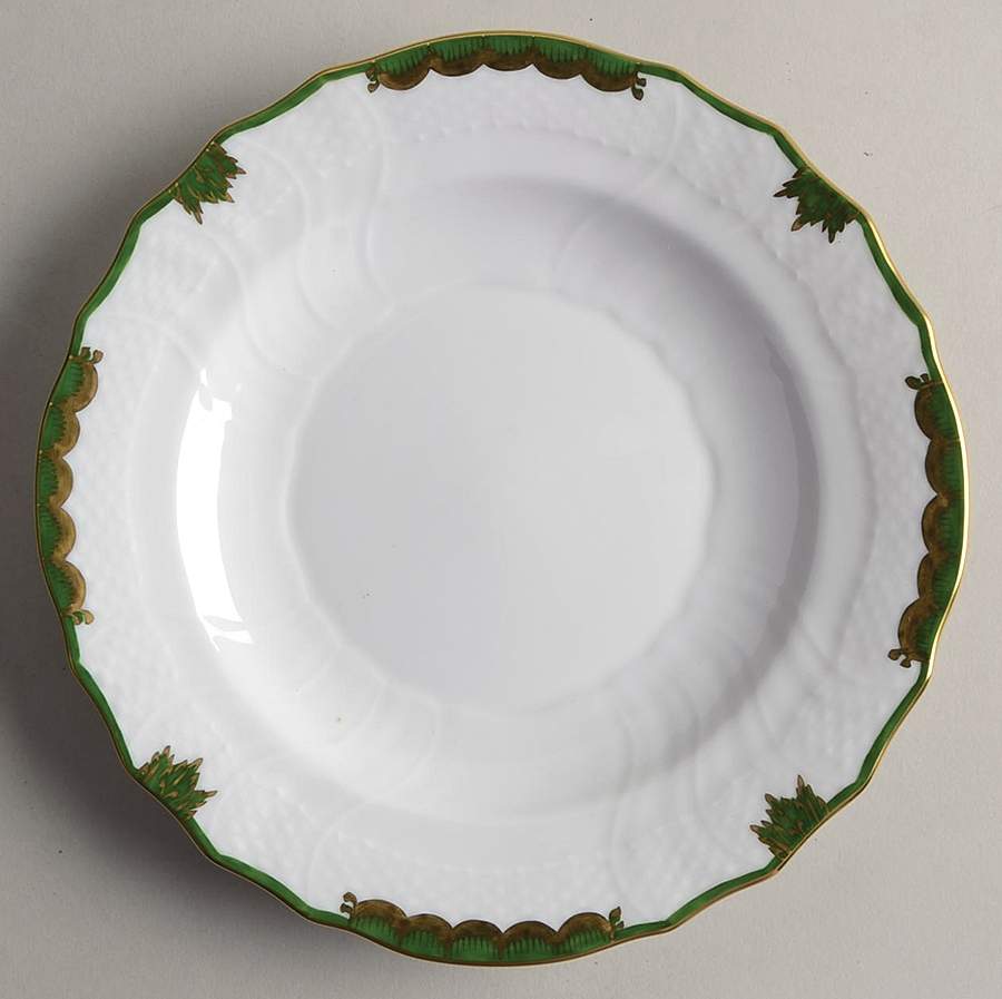 Princess Victoria Dark Green Salad Plate by Herend-1