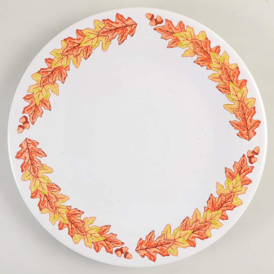 Fiesta Leaves Luncheon Plate by Homer Laughlin -1