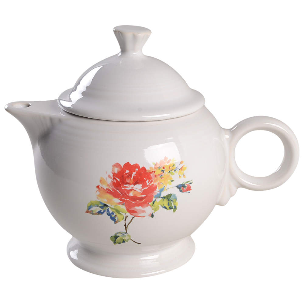 Fiesta Floral Bouquet Teapot & Lid by Homer Laughlin -1