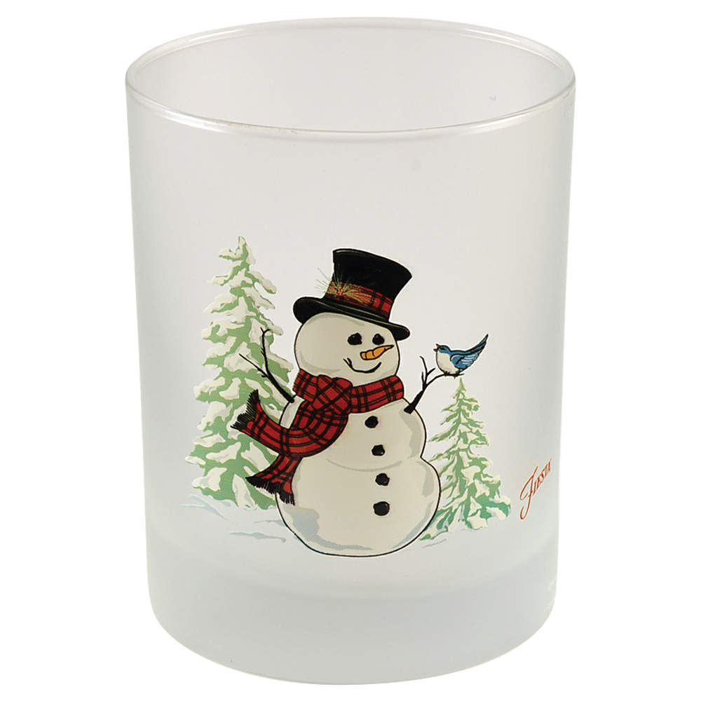 Fiesta Snowman 14 Oz Glassware Double Old Fashioned by Homer Laughlin -1