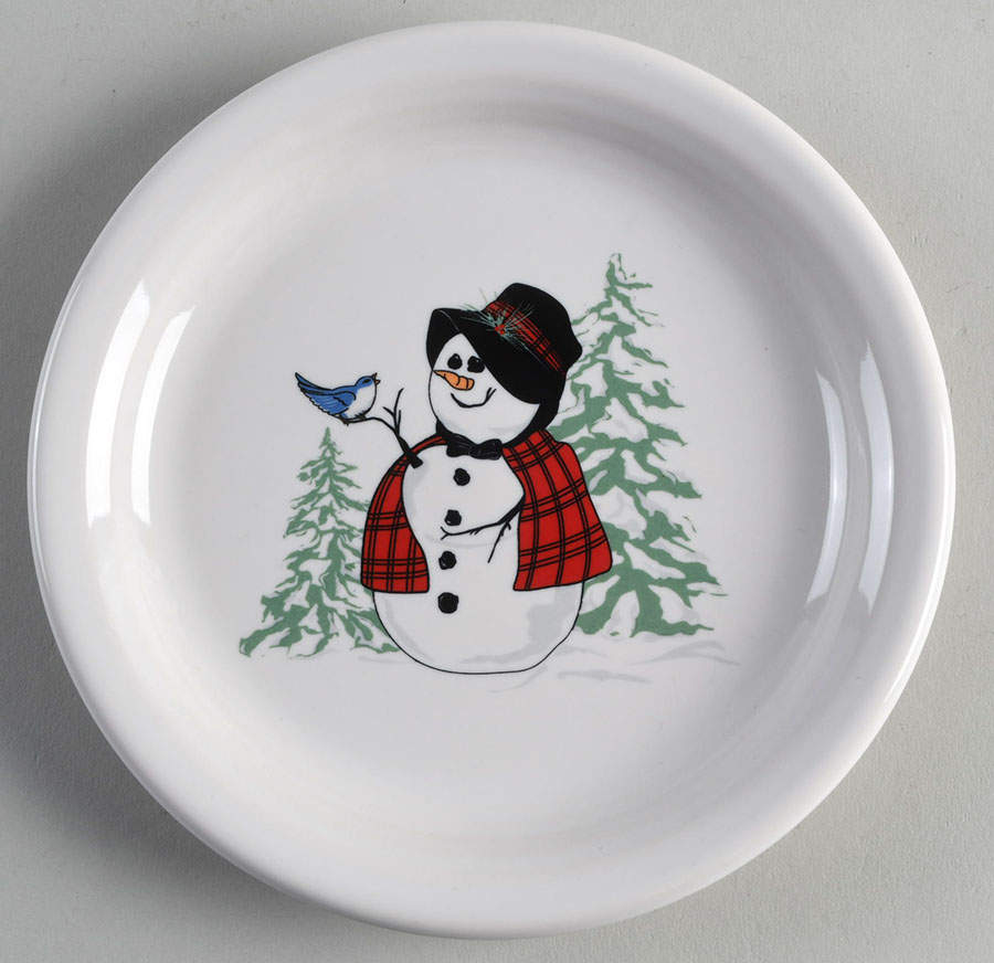 Fiesta Snowman Appetizer Plate by Homer Laughlin -1