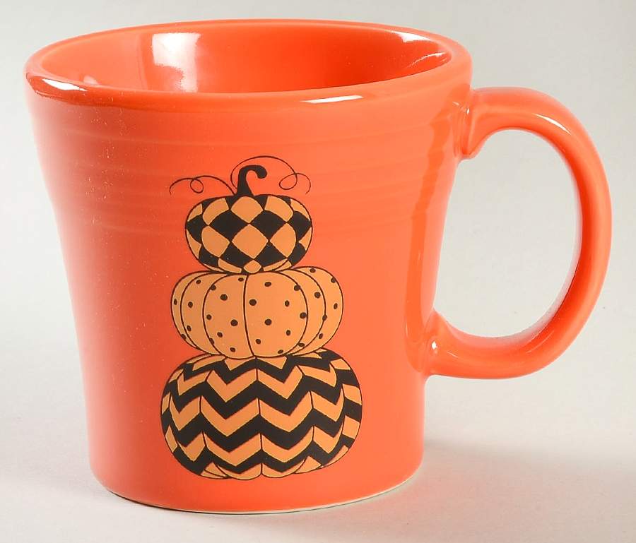 Fiesta Geo Pumpkin Tapered Mug by Homer Laughlin -1