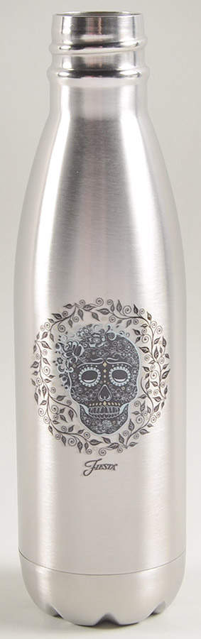 Fiesta Skull and Vine Stainless Water Bottle No Lid by Homer Laughlin -1