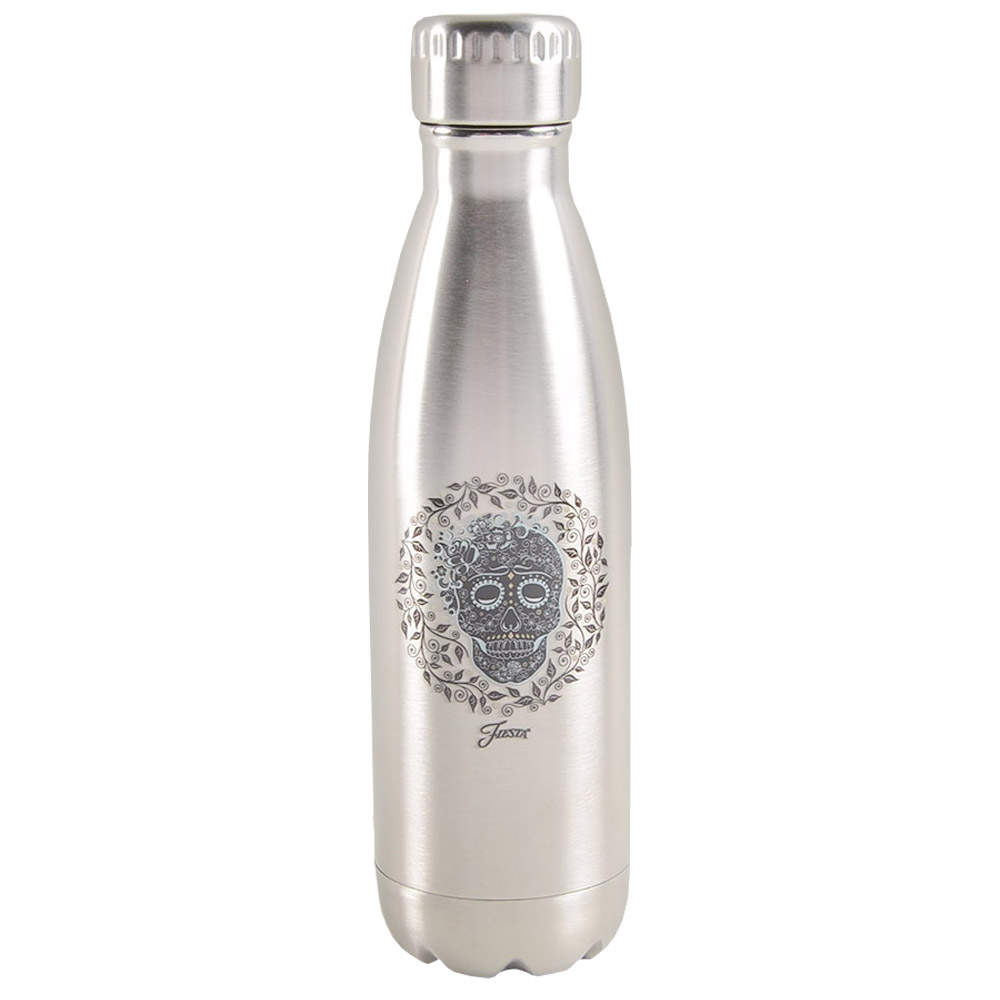 Fiesta Skull and Vine Stainless Water Bottle & Lid by Homer Laughlin -1