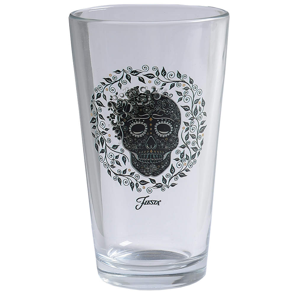 Fiesta Skull and Vine 16 Oz Glassware Cooler by Homer Laughlin -1