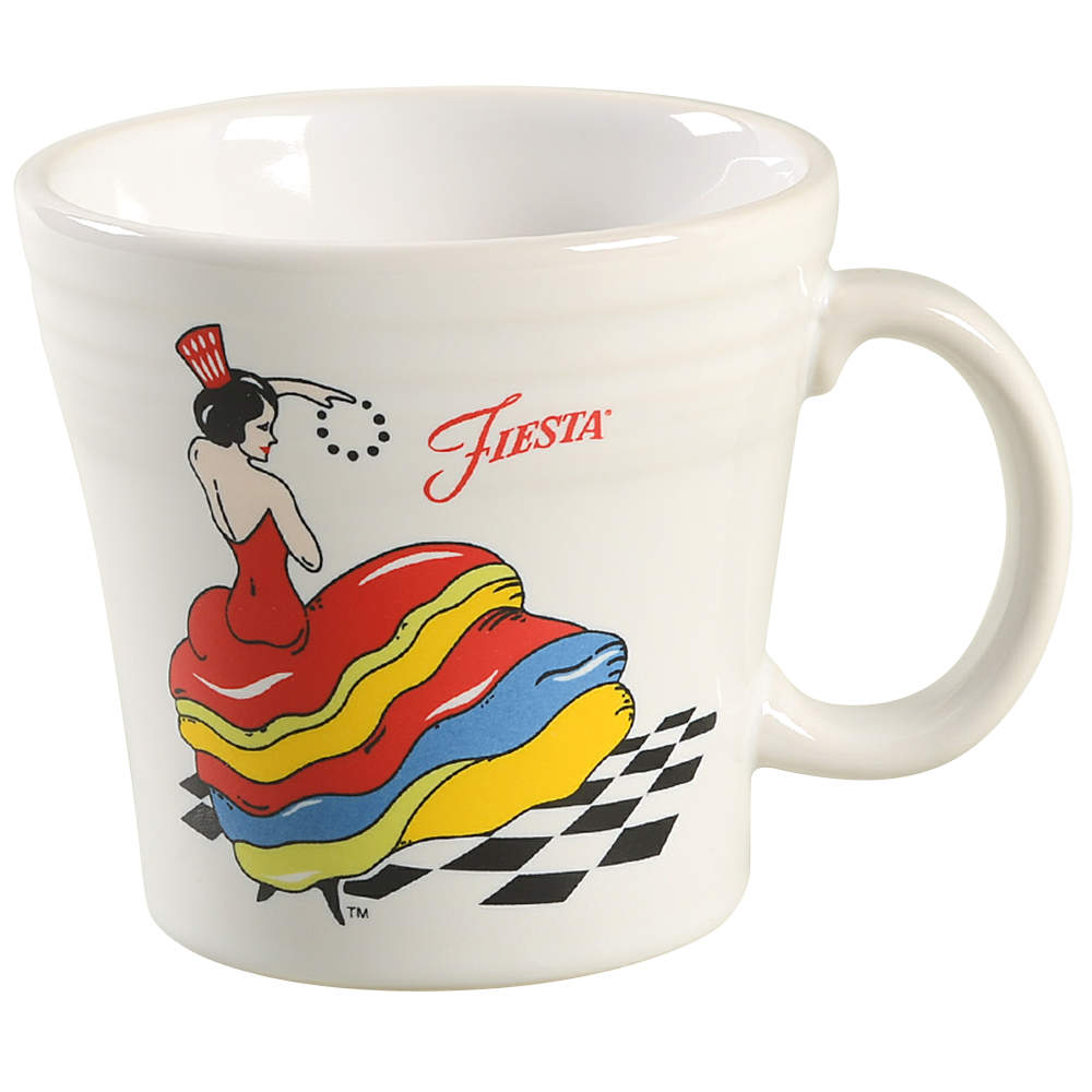 Fiesta Dancing Lady Tapered Mug by Homer Laughlin -1