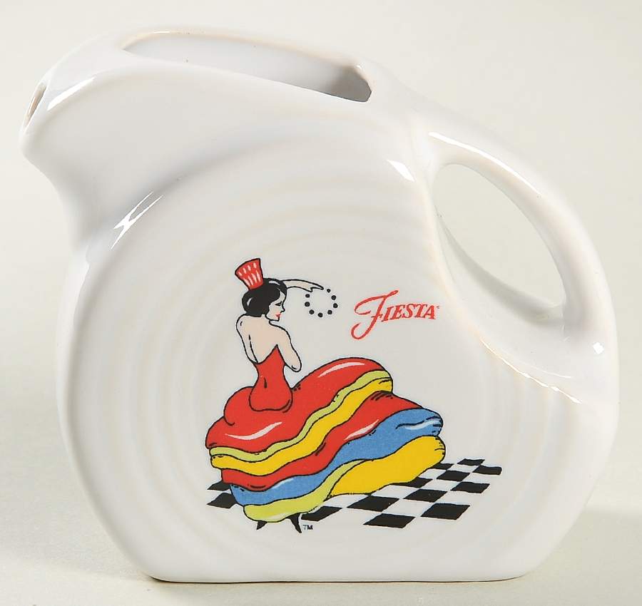 Fiesta Dancing Lady 4 Oz Pitcher by Homer Laughlin -1