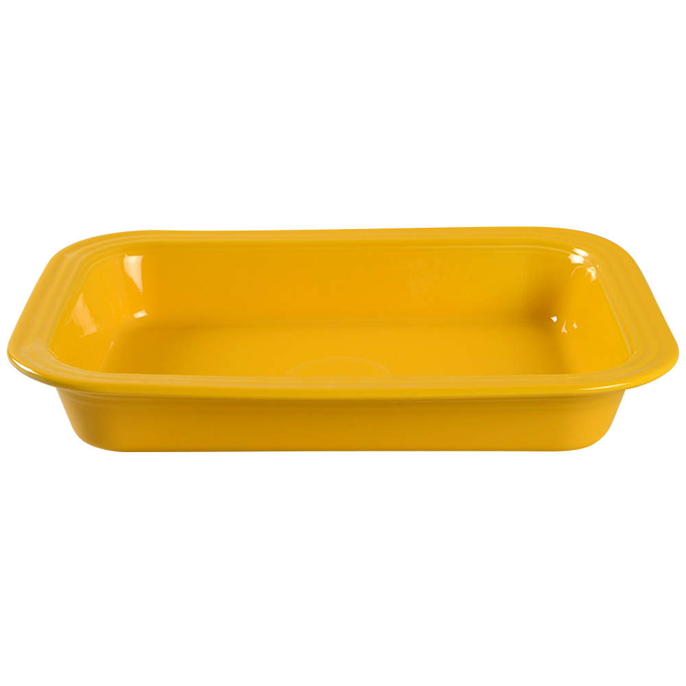 Fiesta Daffodil (Intro 2017) 14" Rectangular Baker by Homer Laughlin -1