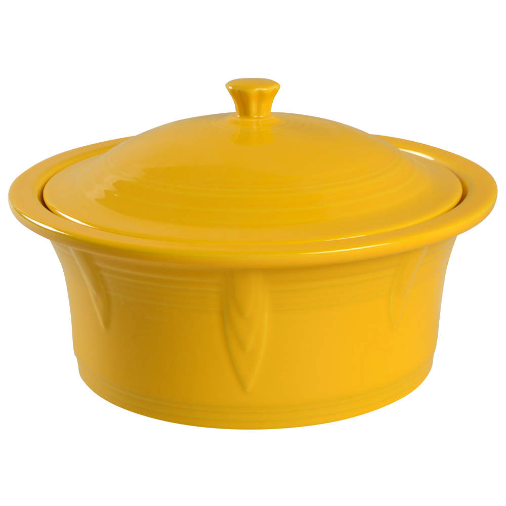 Fiesta Daffodil (Intro 2017) 2.5 Qt Round Covered Casserole by Homer Laughlin -1