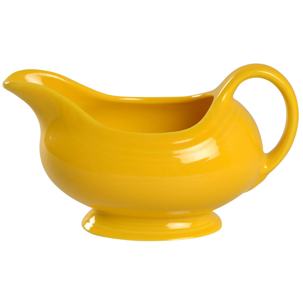 Fiesta Daffodil (Intro 2017) Open Sauce Boat by Homer Laughlin -1