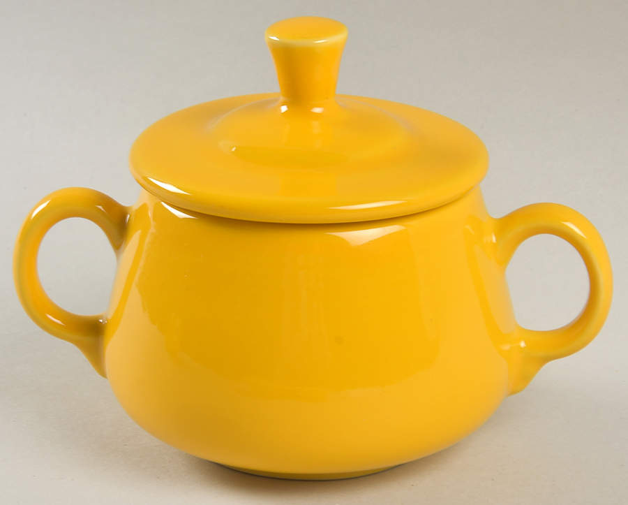 Fiesta Daffodil (Intro 2017) Sugar Bowl & Lid by Homer Laughlin -1