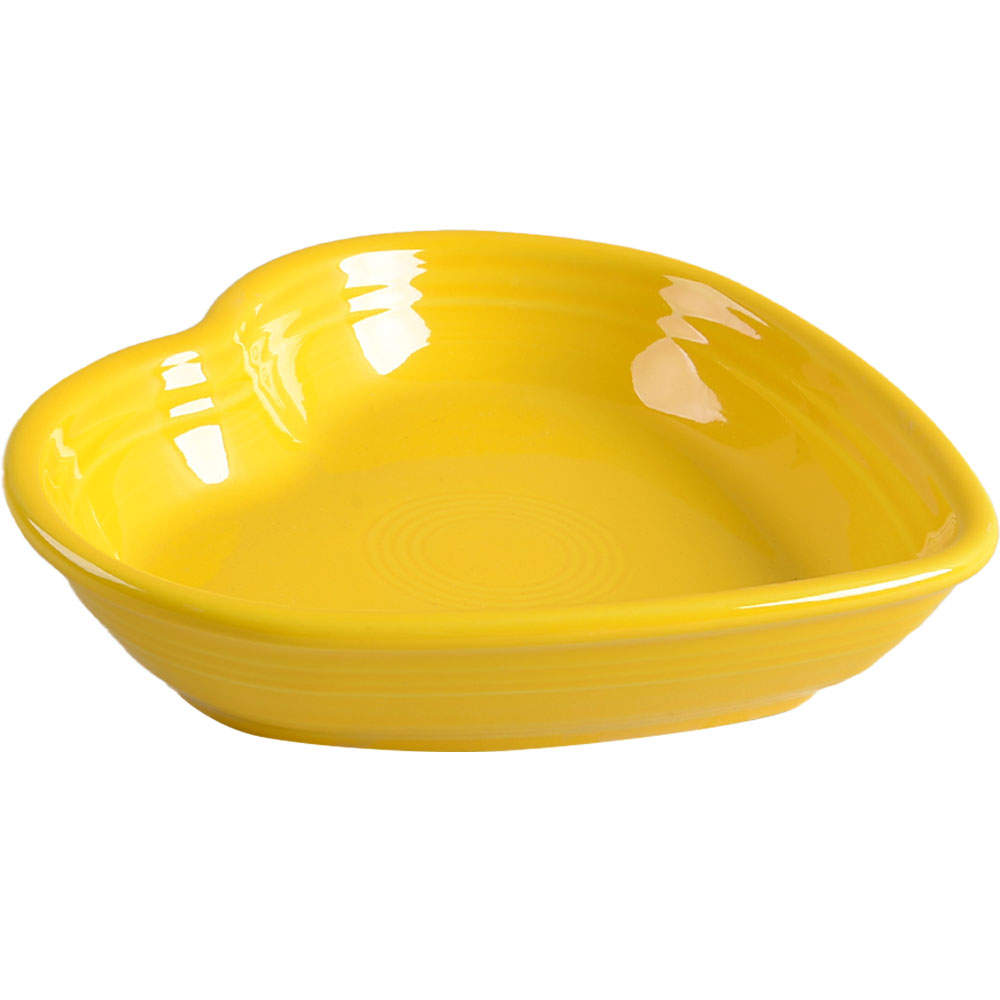 Fiesta Daffodil (Intro 2017) 7" Heart Shaped Bowl by Homer Laughlin -1
