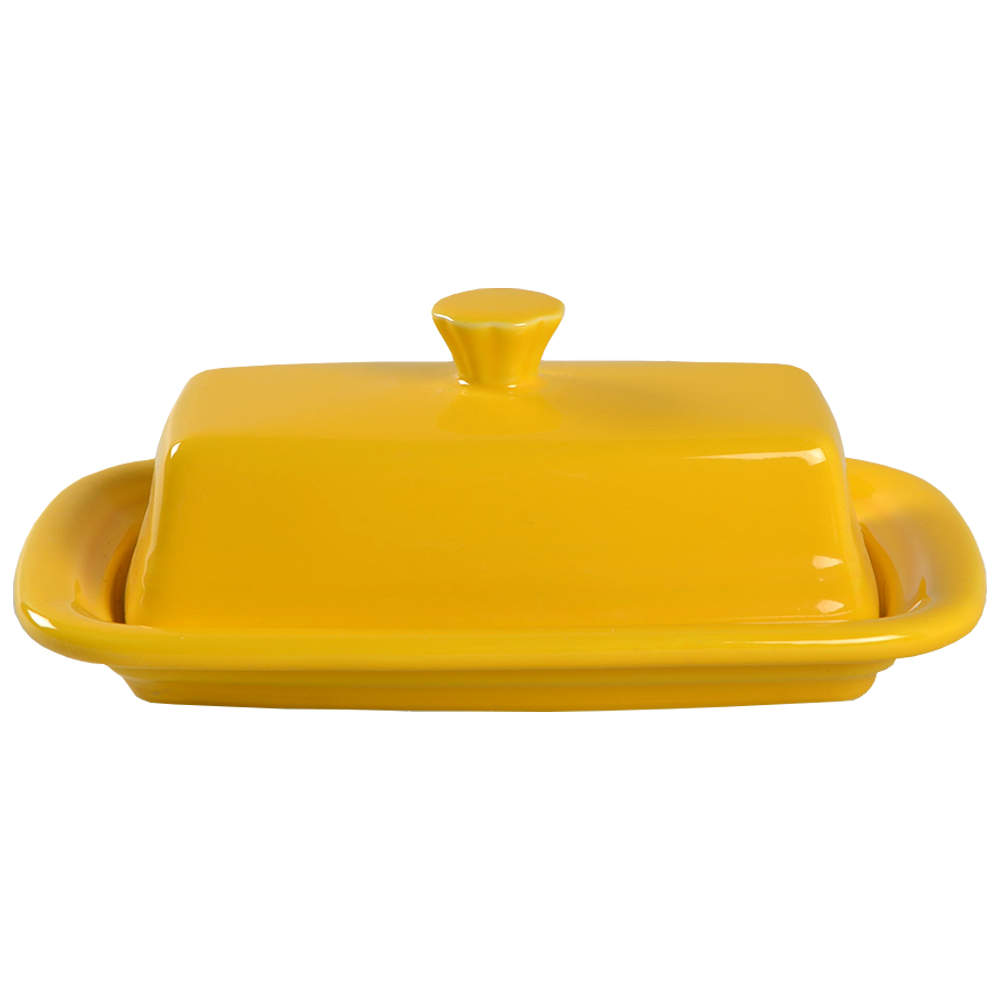 Fiesta Daffodil (Intro 2017) Extra Large 1/4 Lb Covered Butter by Homer Laughlin -1
