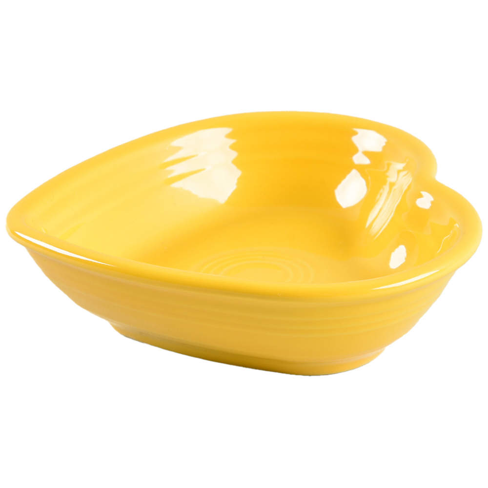 Fiesta Daffodil (Intro 2017) 6" Heart Shaped Bowl by Homer Laughlin -1