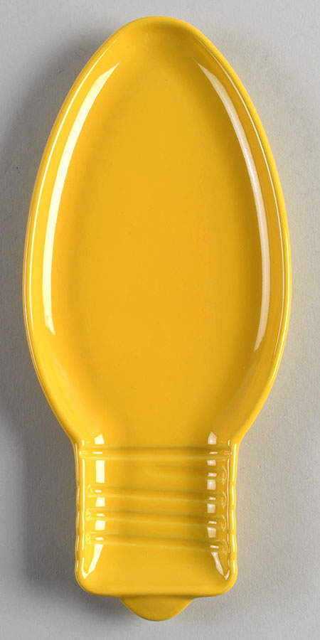 Fiesta Daffodil (Intro 2017) Light Bulb Shaped Appetizer Plate by Homer Laughlin -1