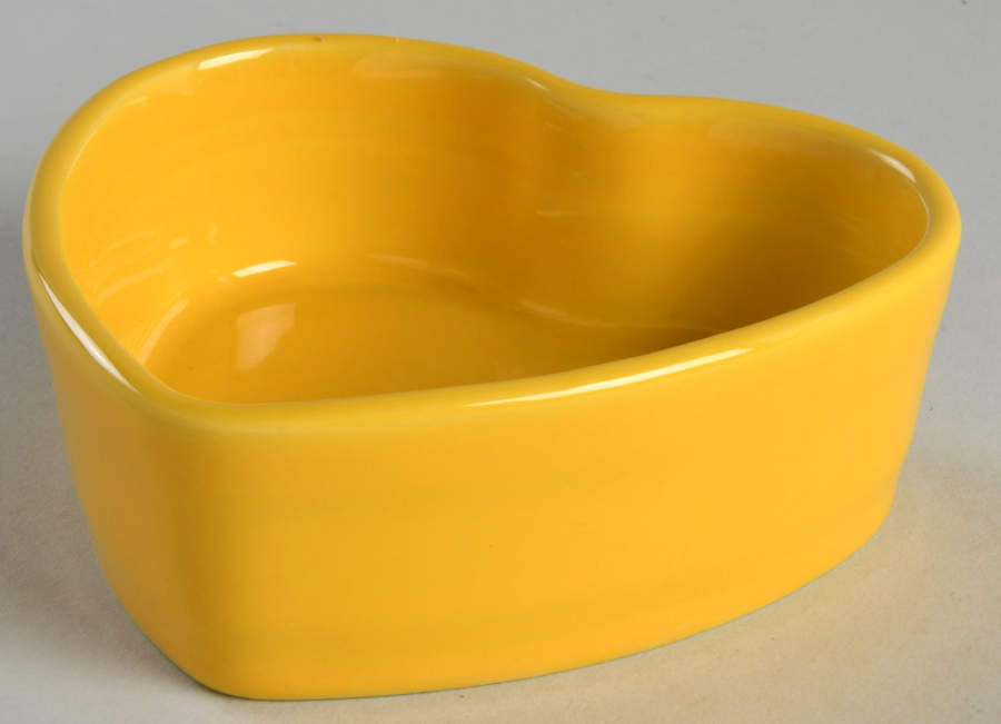 Fiesta Daffodil (Intro 2017) Heart Shape Ramekin by Homer Laughlin -1