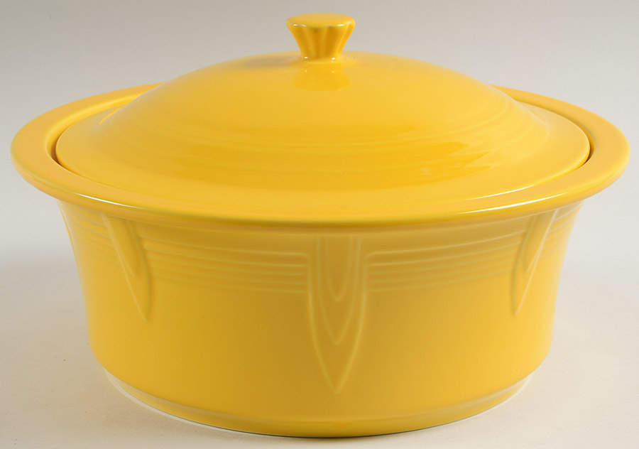 Fiesta Daffodil (Intro 2017) 2.5 Qt Round Covered Casserole by Homer Laughlin -1