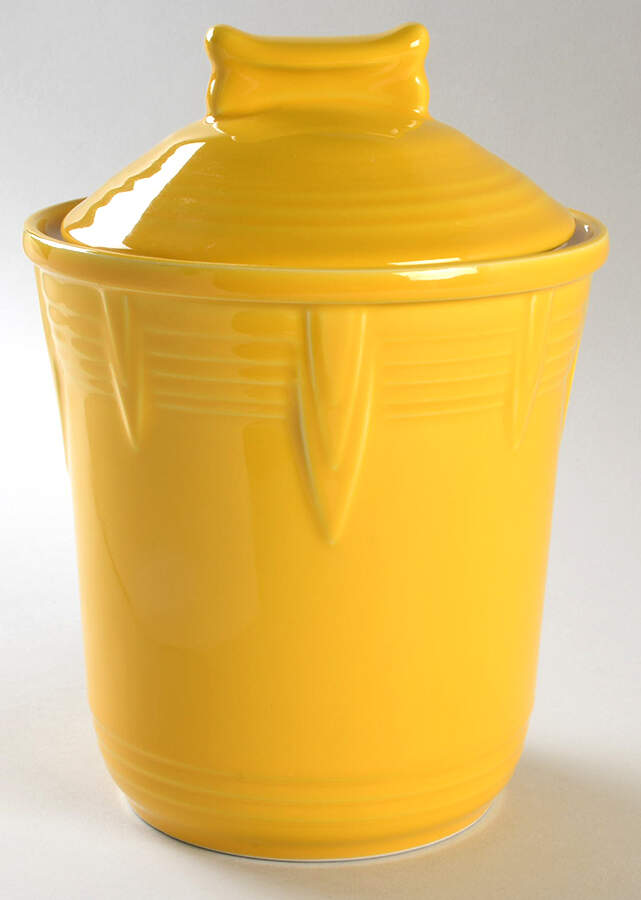 Fiesta Daffodil (Intro 2017) Dog Treats Canister & Lid by Homer Laughlin -1