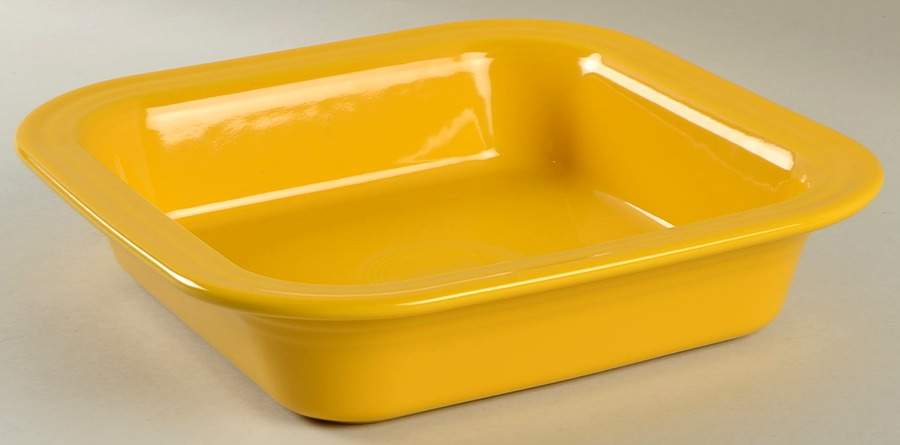 Fiesta Daffodil (Intro 2017) 10" Square Baker by Homer Laughlin -1