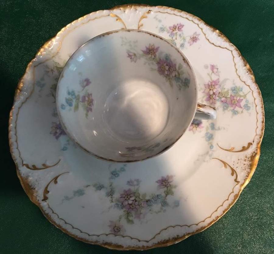 Schleiger 1014-21 Flat Cup & Saucer Set by Haviland-1
