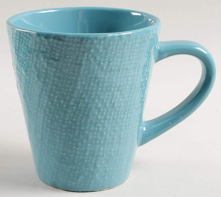 Burlap Aqua Mug by Home Essentials-1