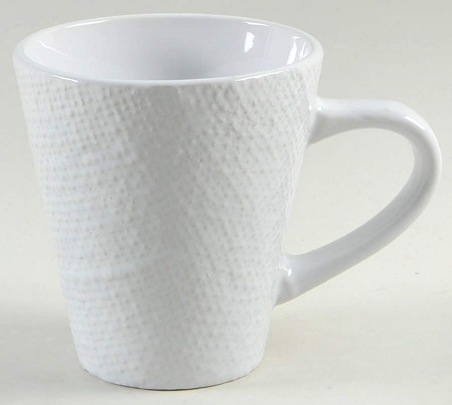 Burlap White Mug by Home Essentials-1