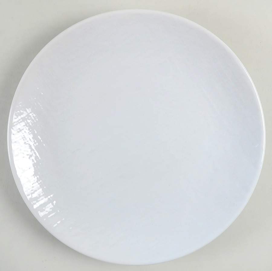 Burlap White Dinner Plate by Home Essentials-1
