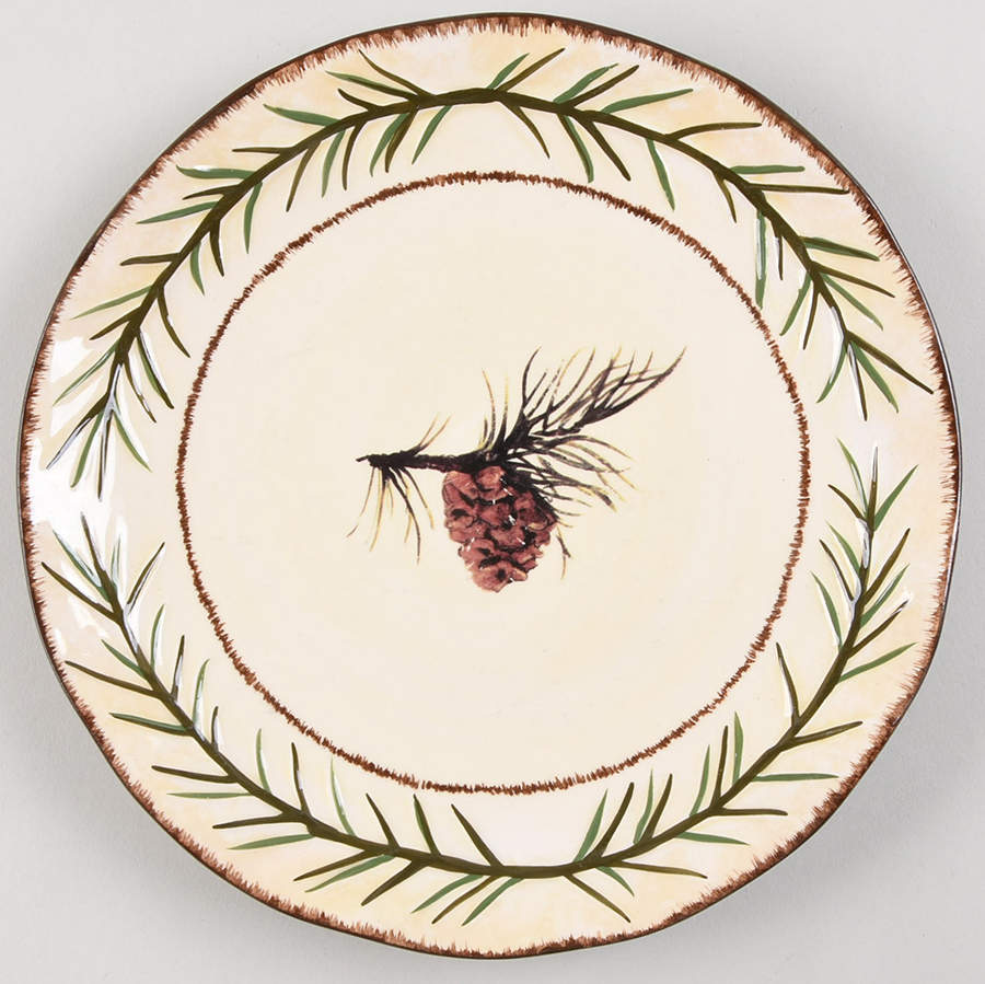 Pinecone Salad Plate by HiEnd Accents-1